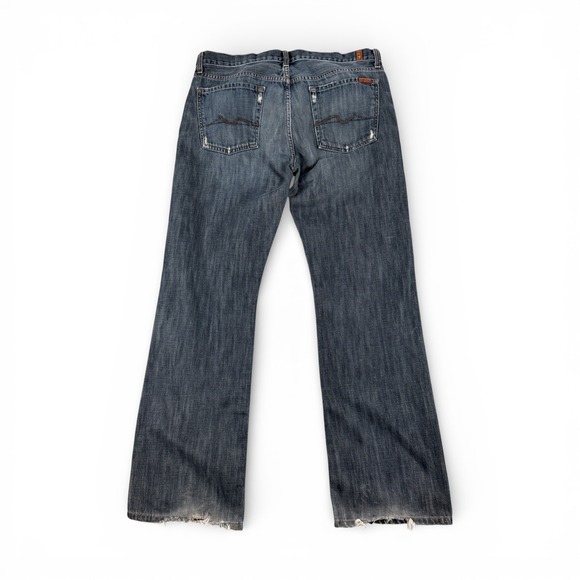7 For All Mankind Jeans Womens 36 Blue Bootcut Denim Mid Rise Classic USA - Picture 4 of 13
